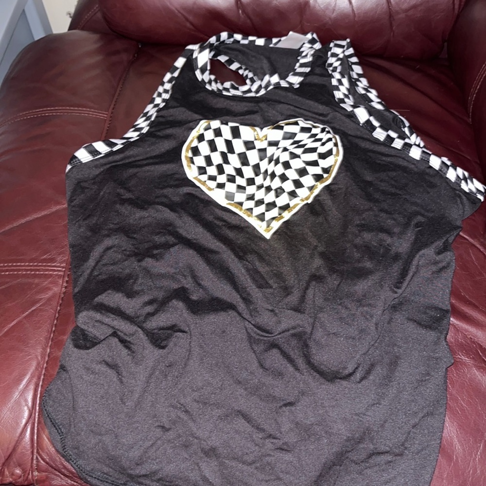 Black tank top.